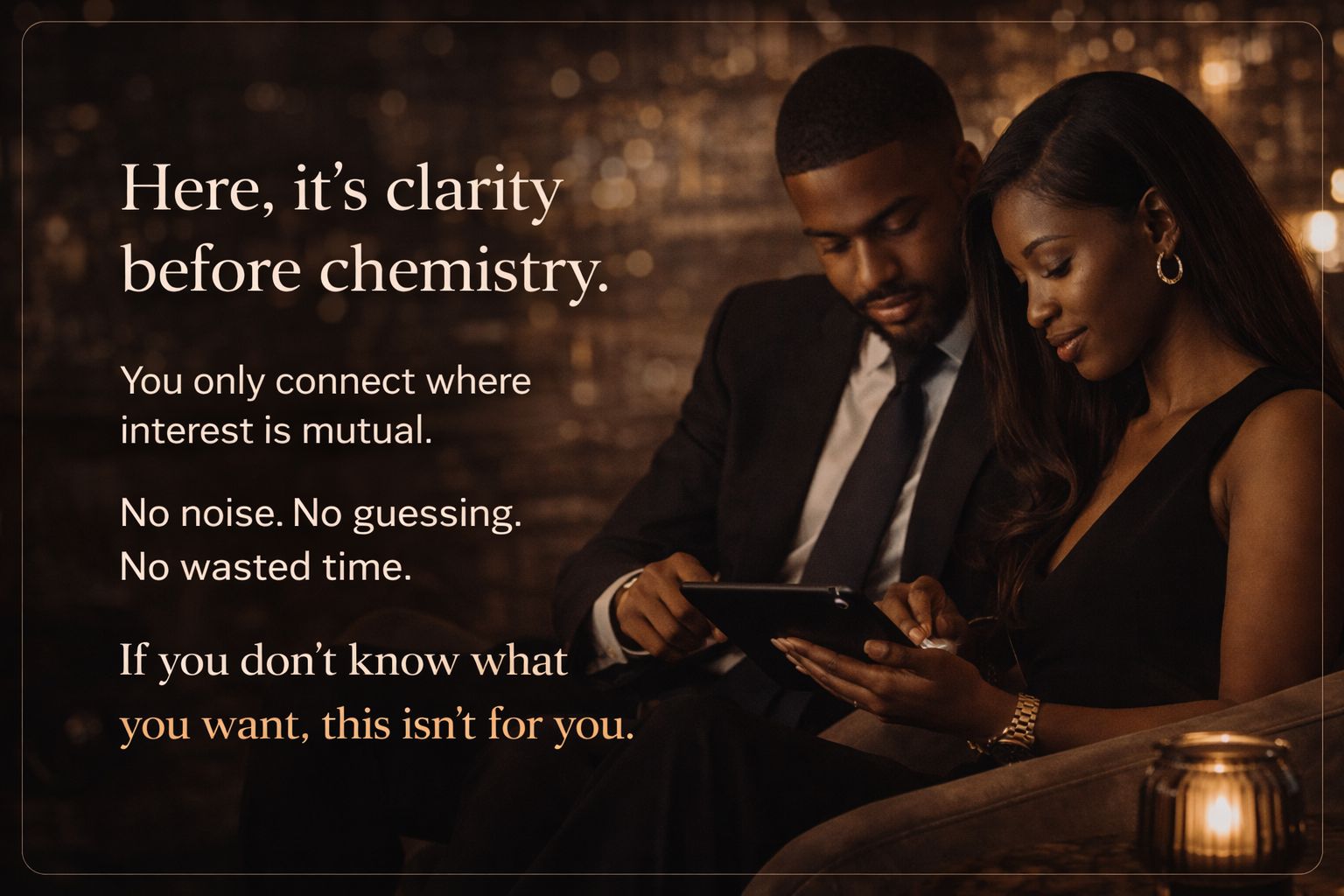 Clarity Before Chemistry